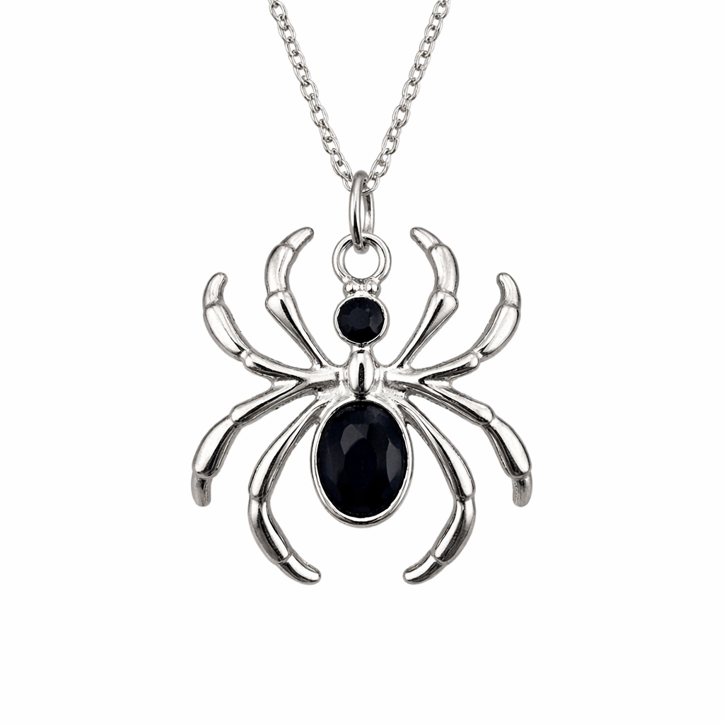 Black Jewel Spider Necklace
