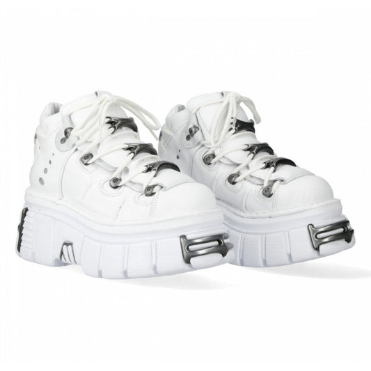 New Rock Ankle Boot M-106-S121 White