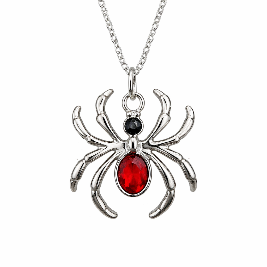 Red Jewel Spider Necklace