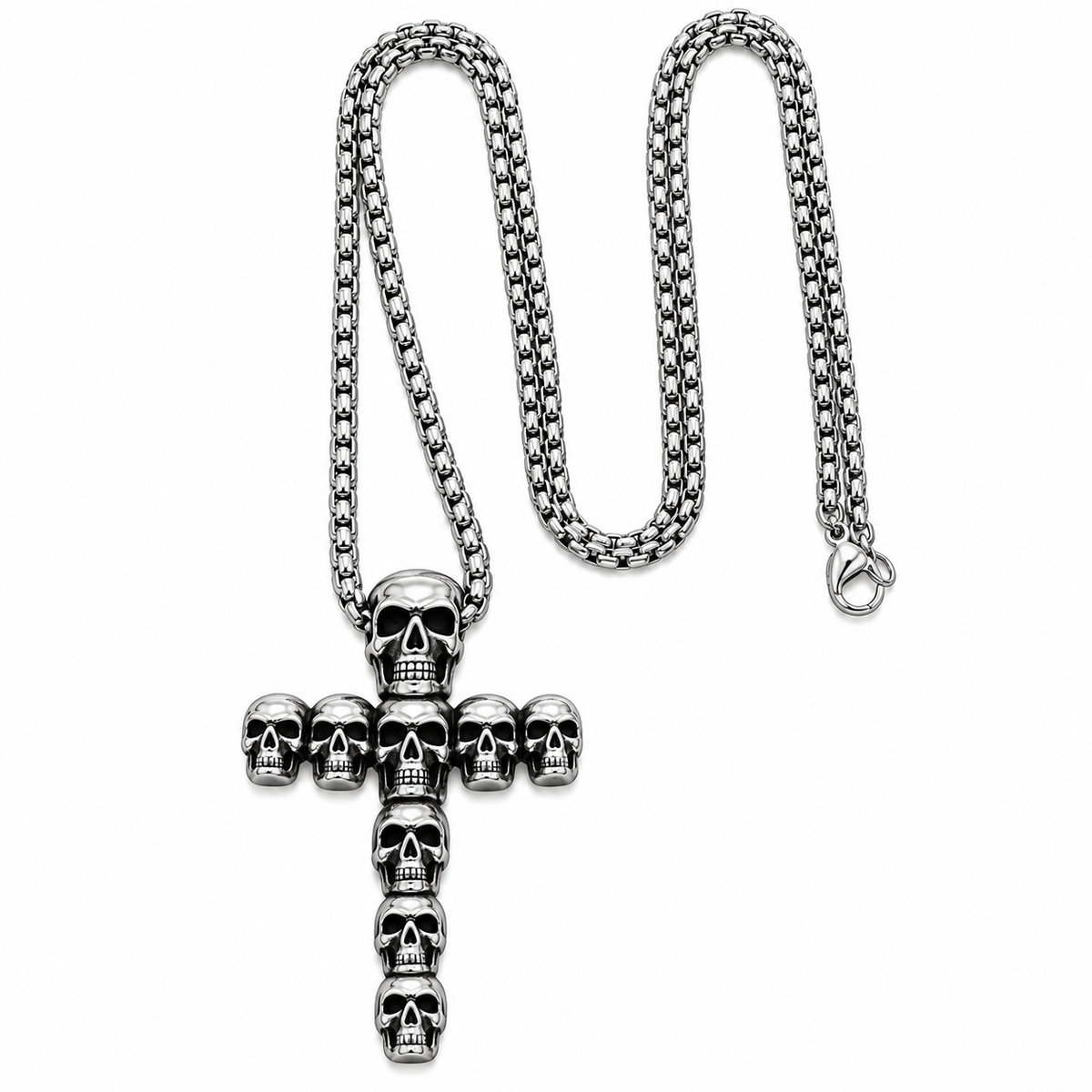 Big Skull Cross Necklace