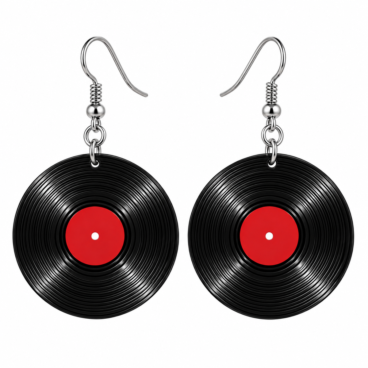 Vinyl Disc Earrings