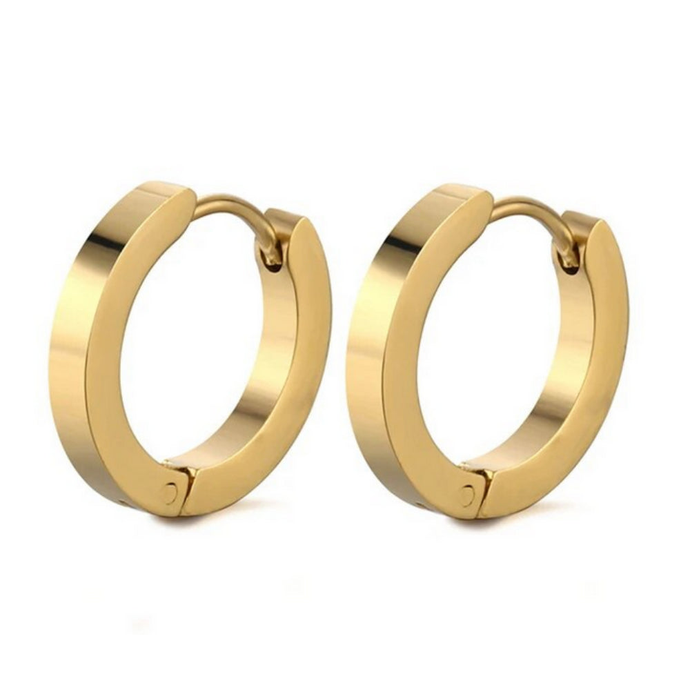 Metallic Gold Hoop Stainless Steel