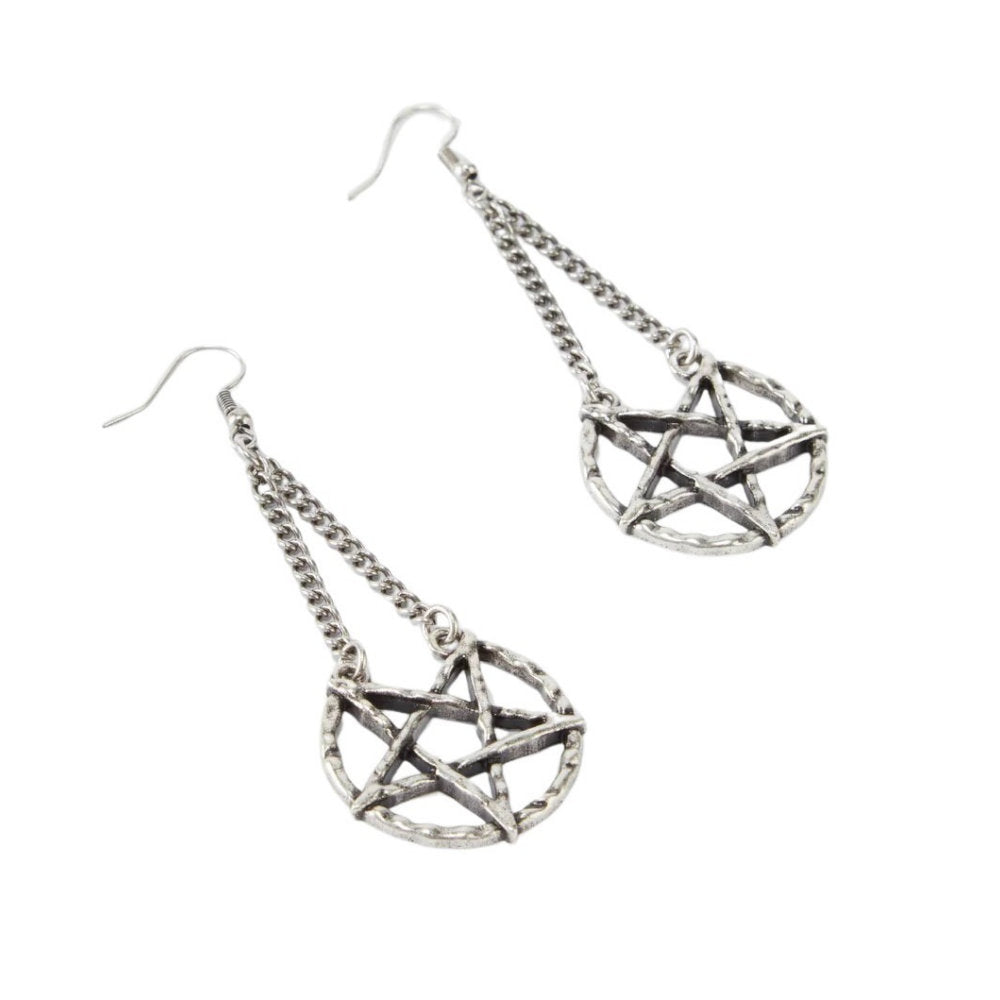 Killstar Broken Seal Pentagram Earrings