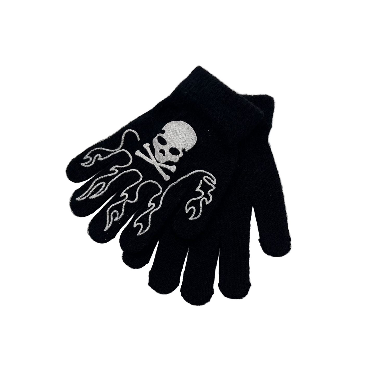 Flaming Skull Winter Children's Gloves