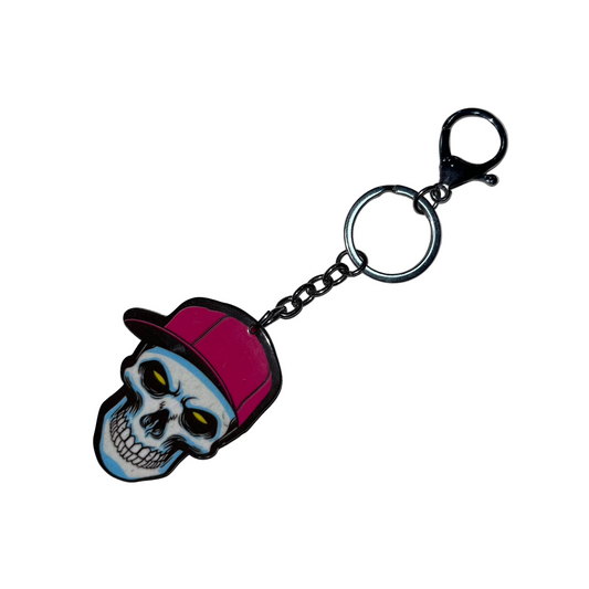 Skater Skull Keychain