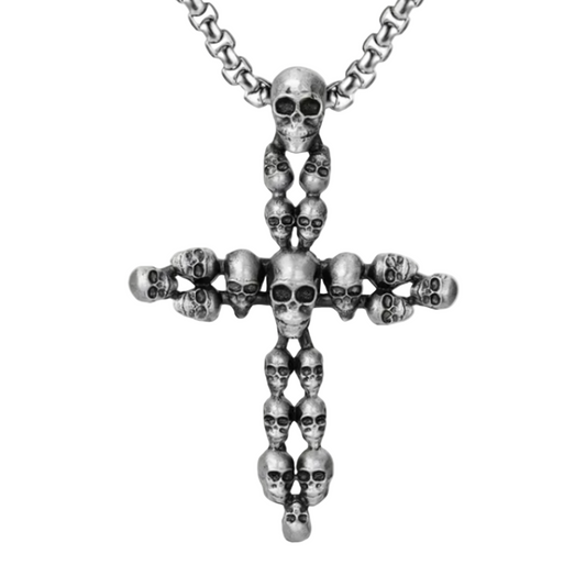 Skulled Cross Necklace