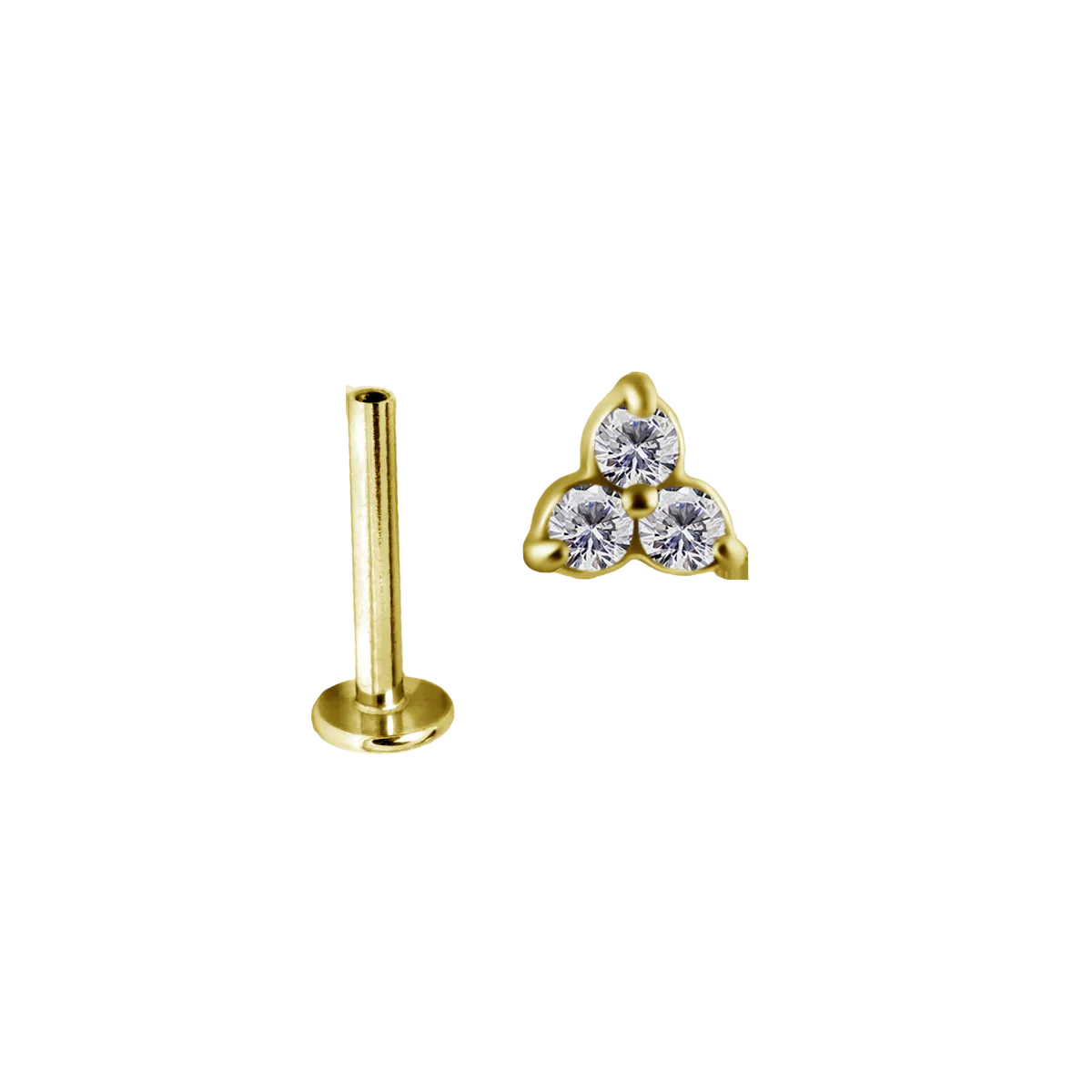 Jewel Flower Gold Helix Piercing