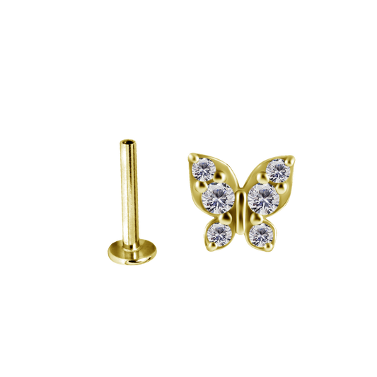 Helix Butterfly Gold Piercing