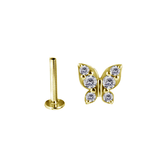 Helix Butterfly Gold Piercing