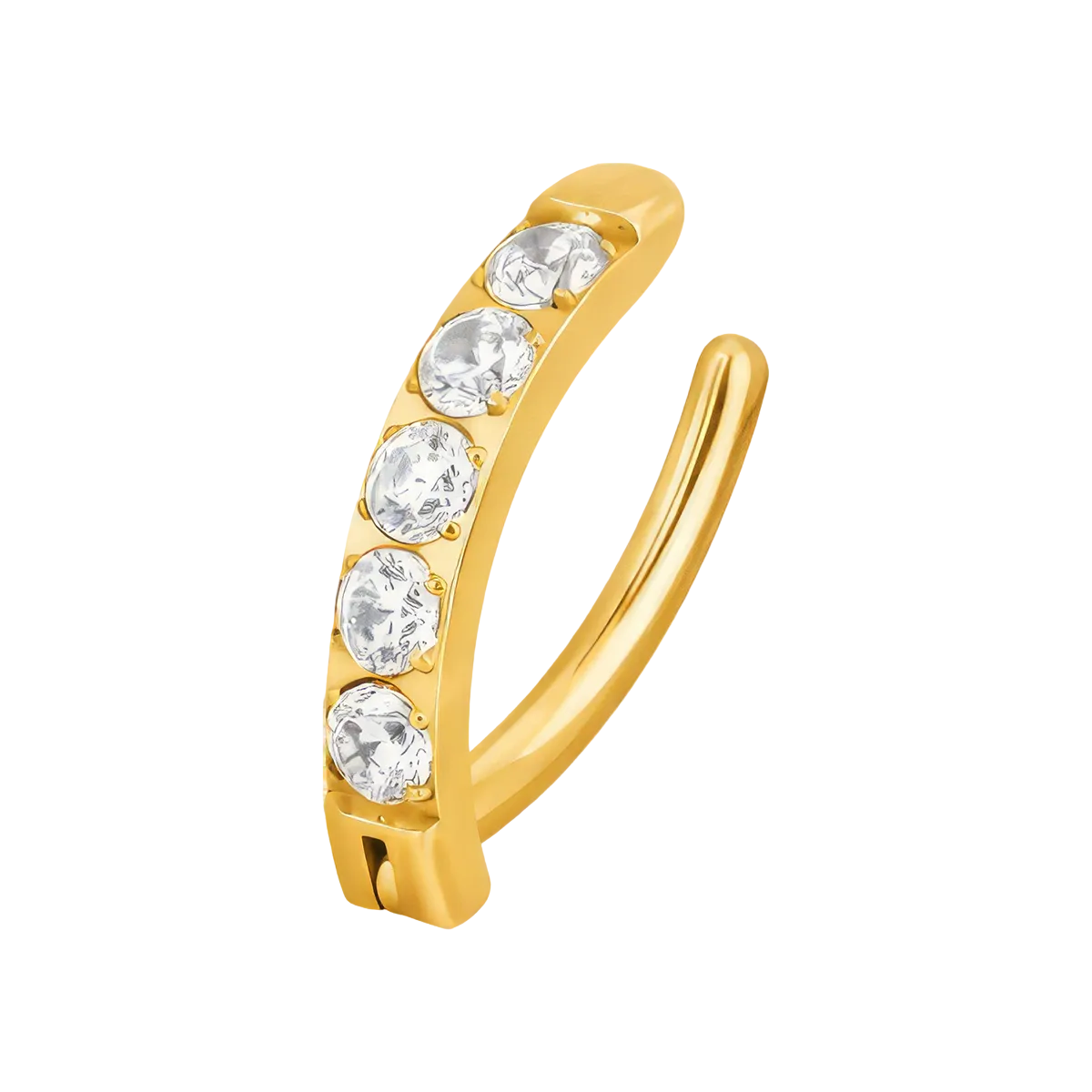 Navel Gold Titanium 5 Jeweled Cuff