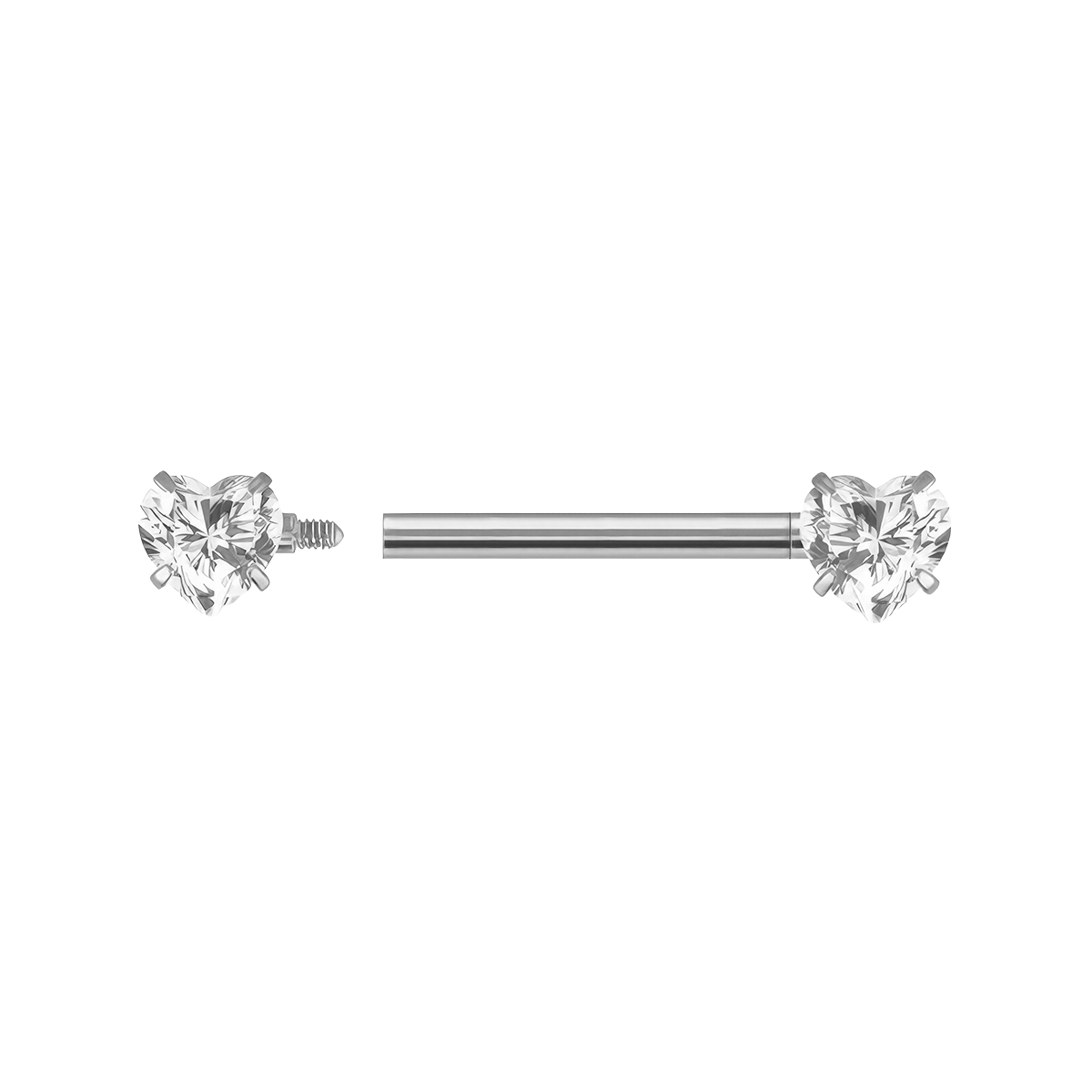 Nipple Heart Jewel Titanium