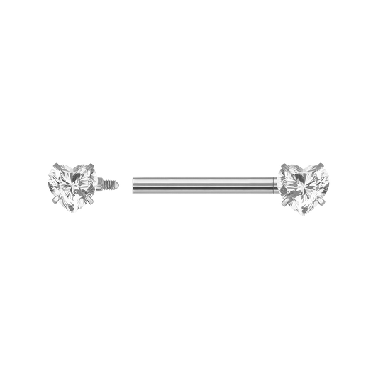 Nipple Heart Jewel Titanium