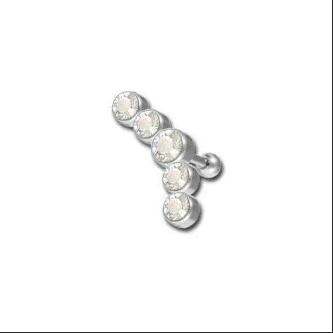 5 Jewel Helix/Conch Piercing - 2