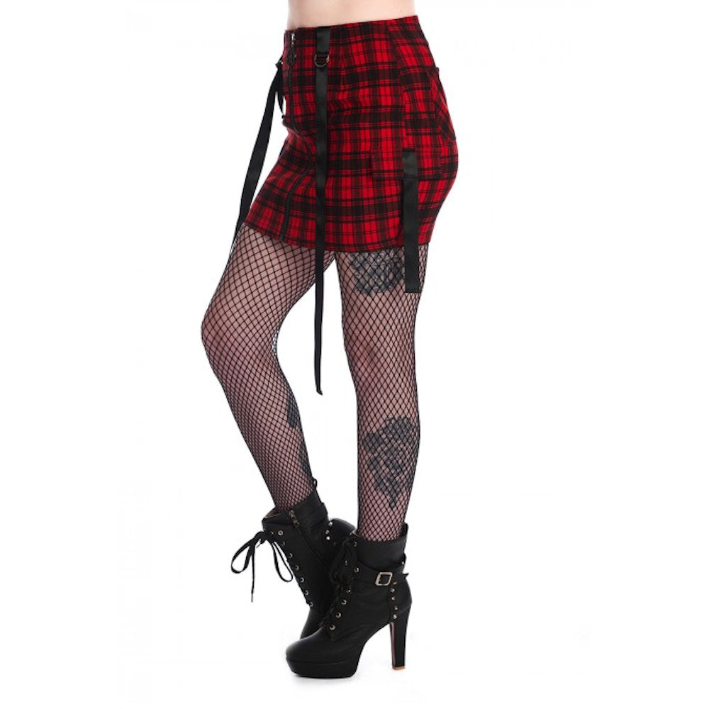 Kamala Red Strappy Skirt