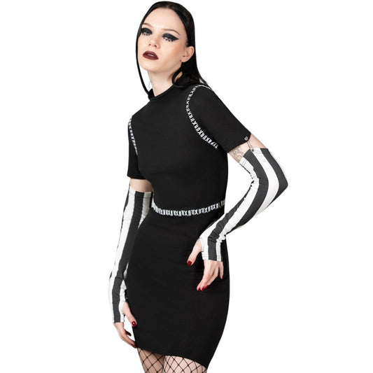 Killstar Stripes & Stitches Dress