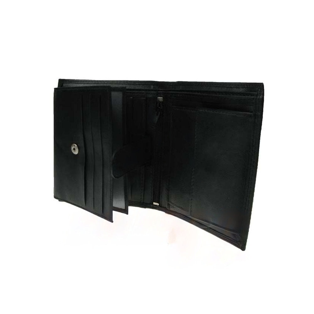B7028 - Black Leather Wallet