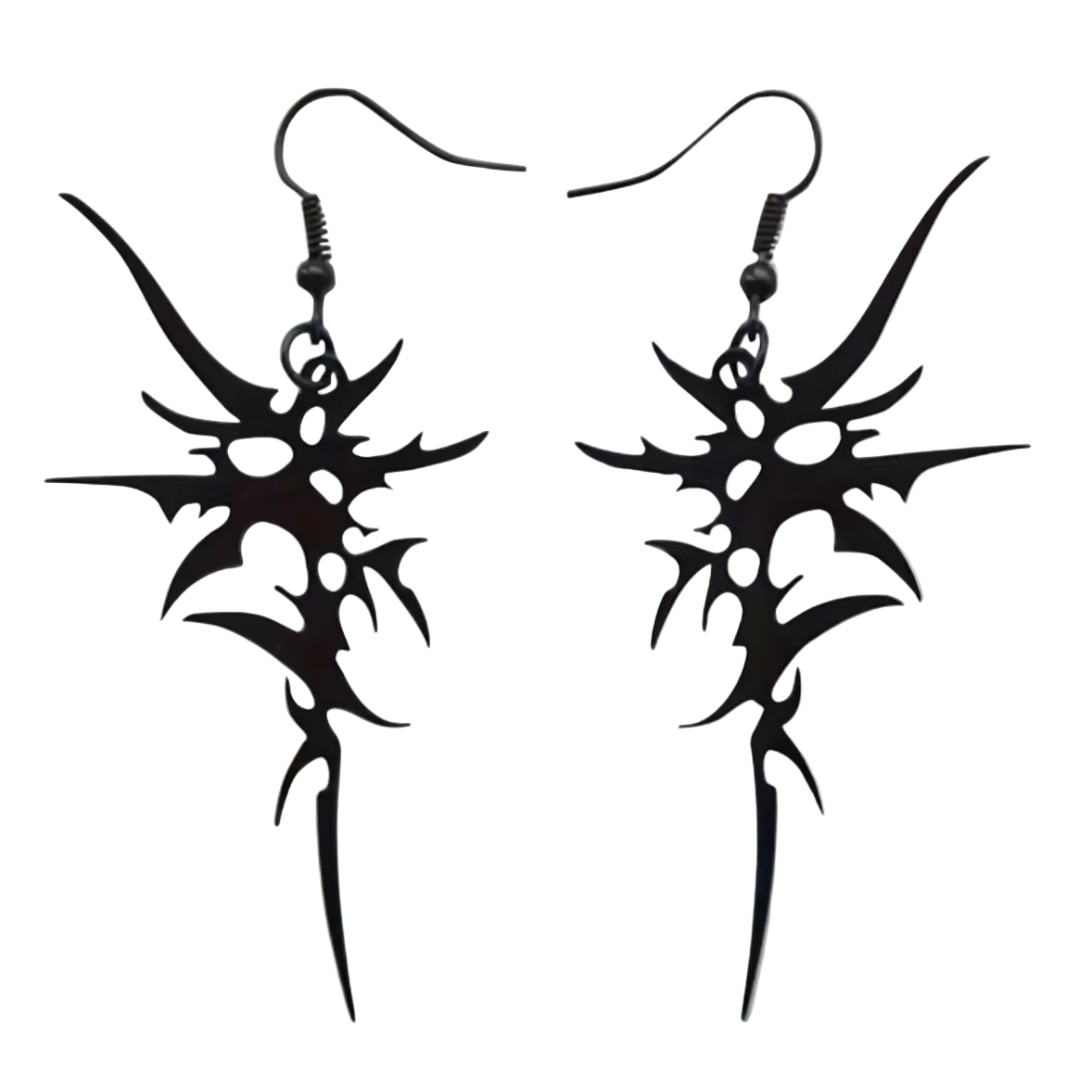 Cyber Sigil Black Earrings