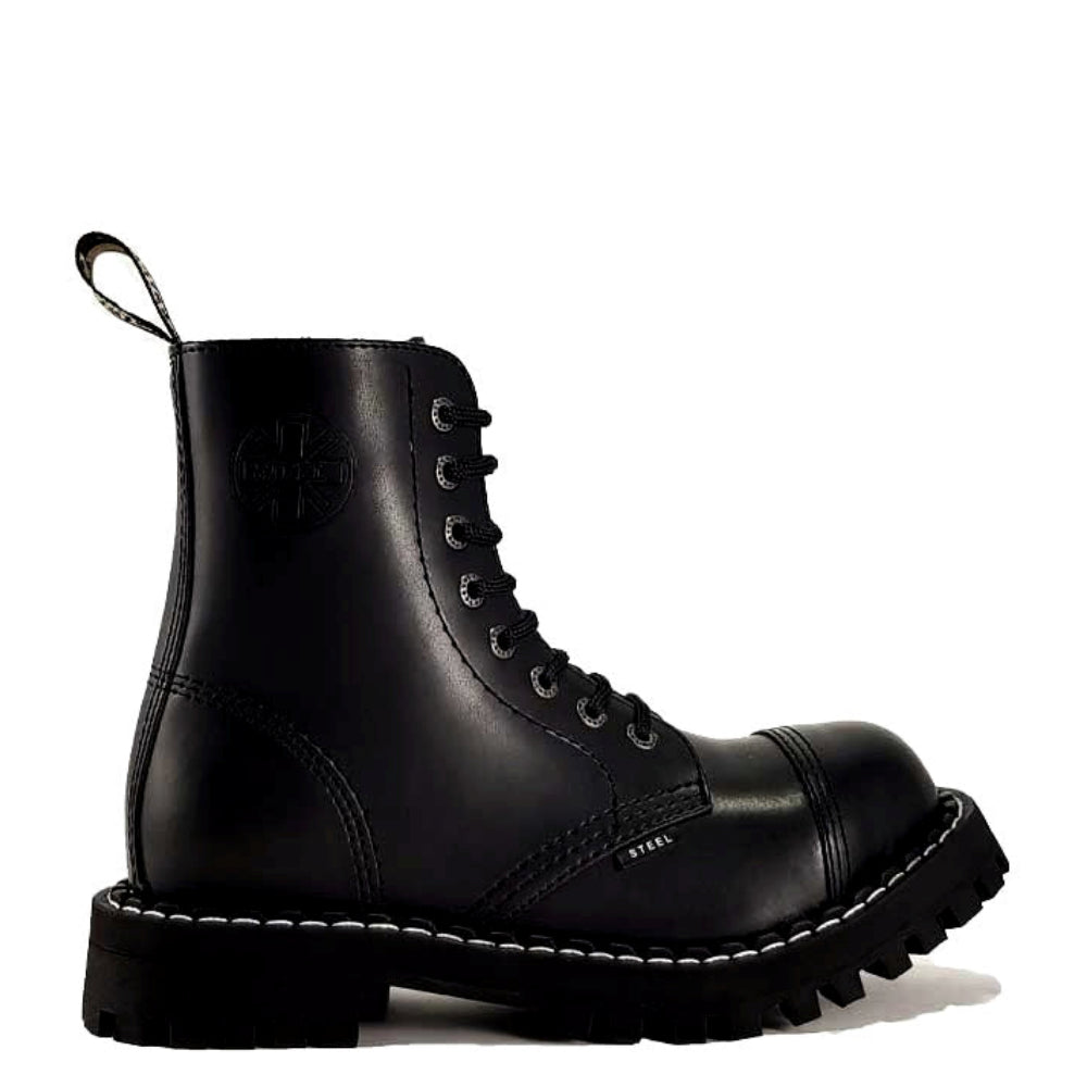 Steel 8 Eyelet Leather Boot