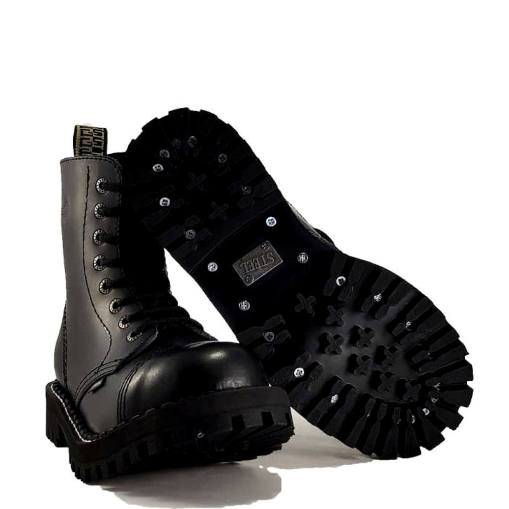 Steel 8 Eyelet Leather Boot