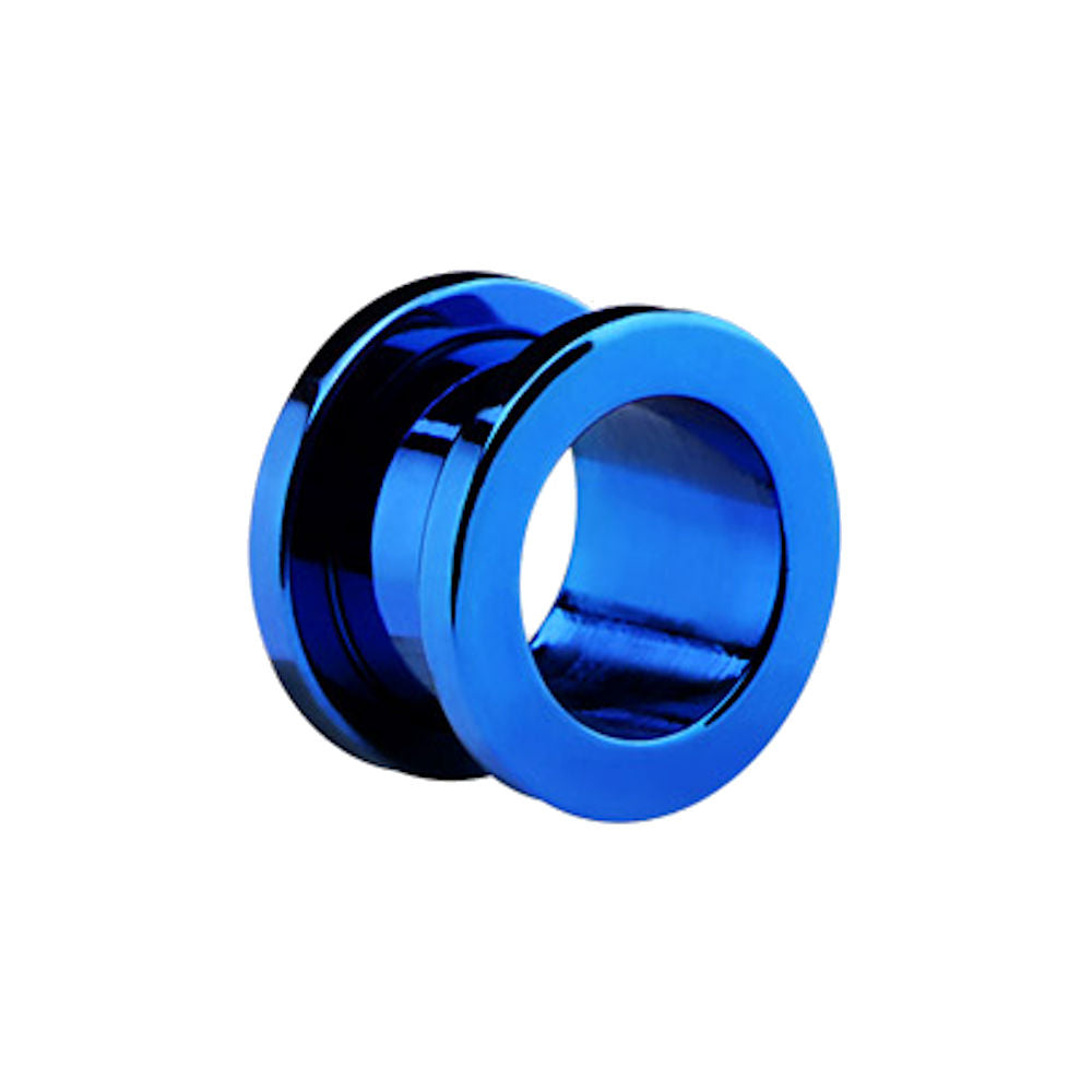 Flesh Tunnel Blue Plated Surgical Steel