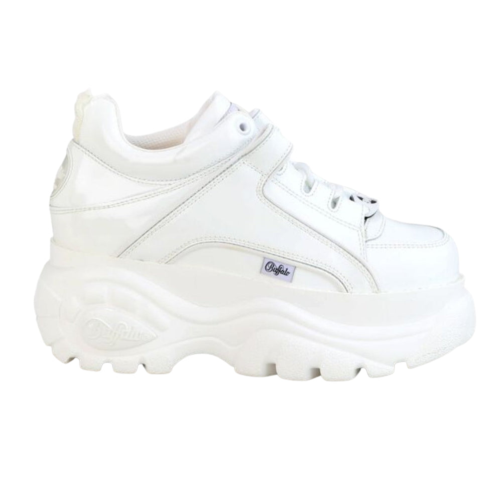 BUFFALO Classic Low White Patent Leather