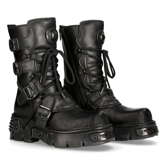 New Rock Reactor Black Boot M-373-S18