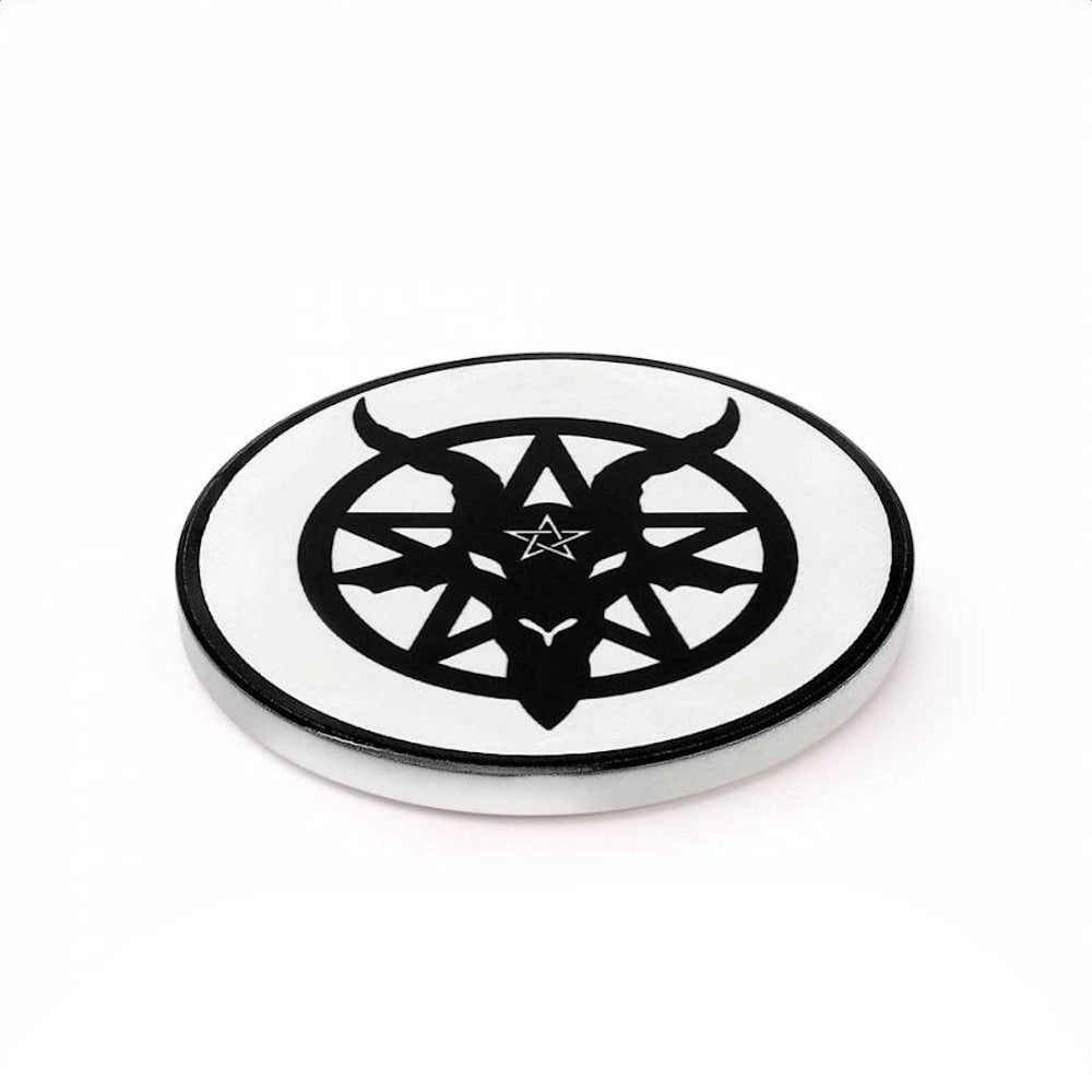 Alchemy Gothic Baphomet Ceramic Coaster