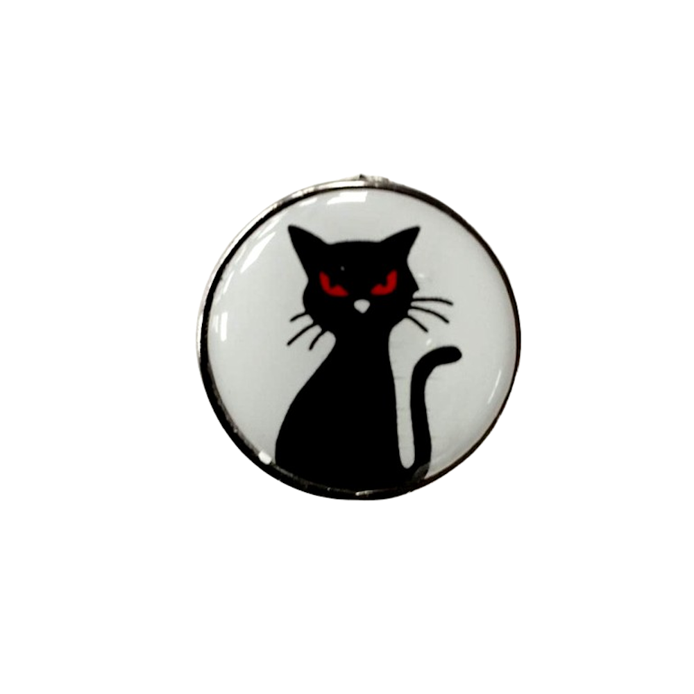 Red Eyed Cat Pin