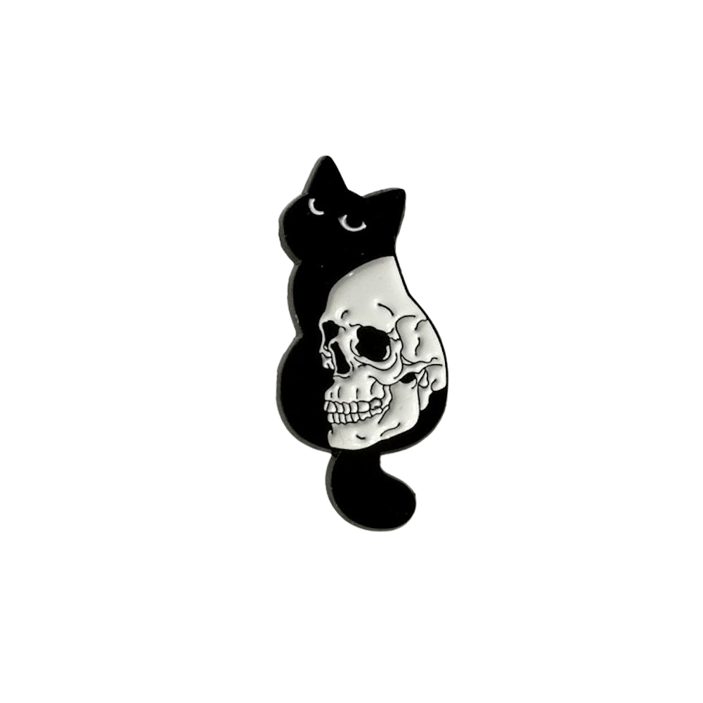 Skull Cat Pin