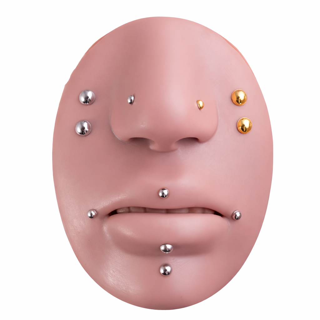 Silver Fake Glue-on Piercings