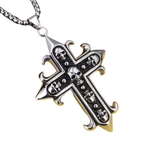 Skulled Cross Necklace