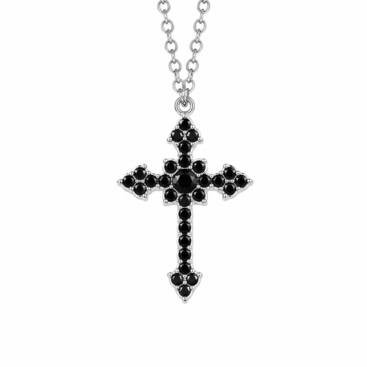Dark Jewel Cross Necklace