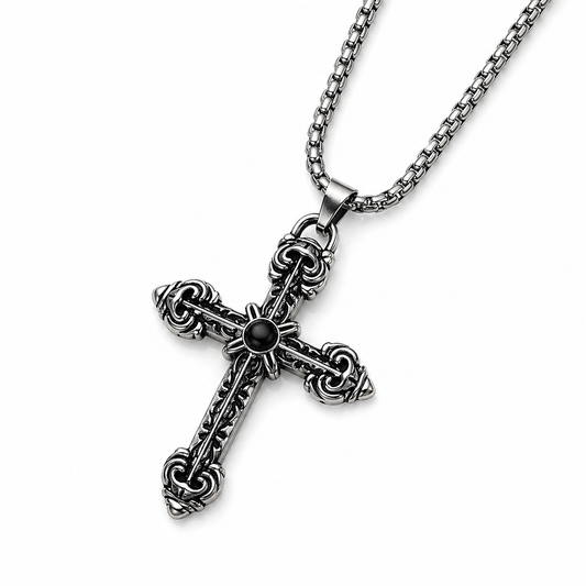 Baroque Cross Necklace