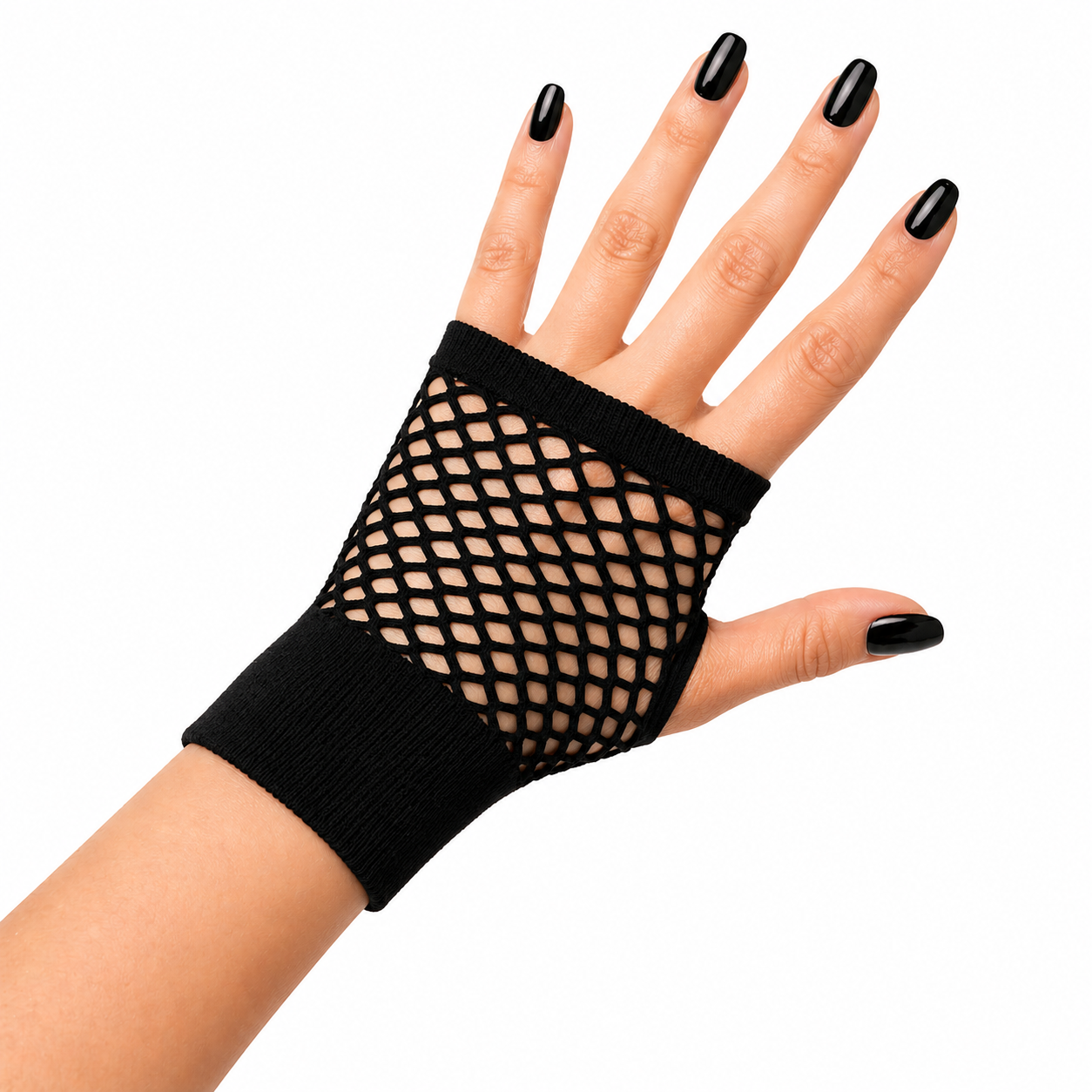 Black Mesh Gloves