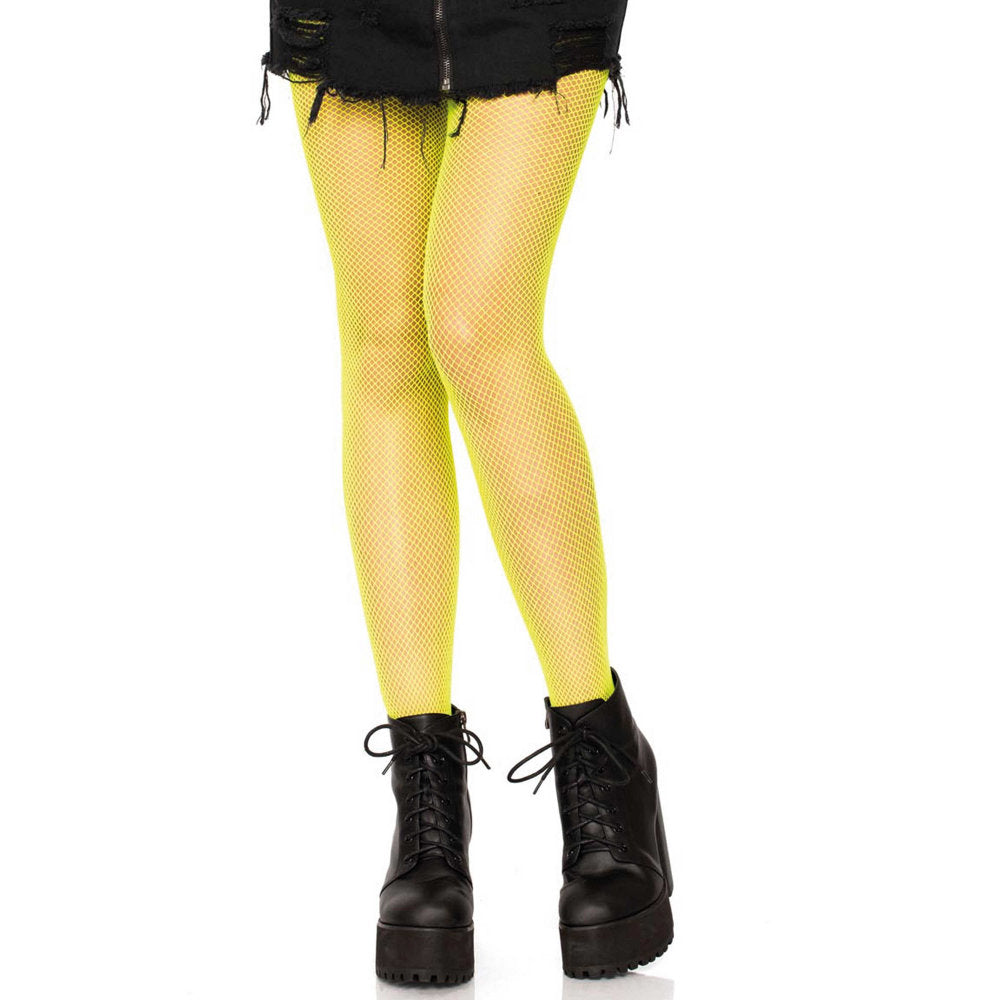 Fishnet Pantyhose Neon Yellow 9001