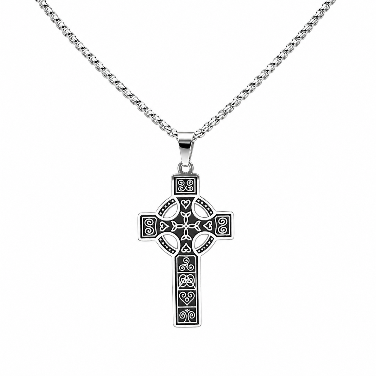 Celtic Black Cross Necklace