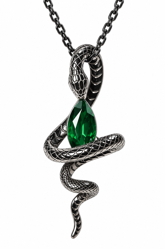 Emerald Snake Necklace