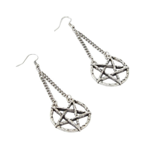Killstar Broken Seal Pentagram Earrings