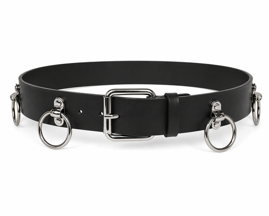B290 - Rivet Ring Leather Belt