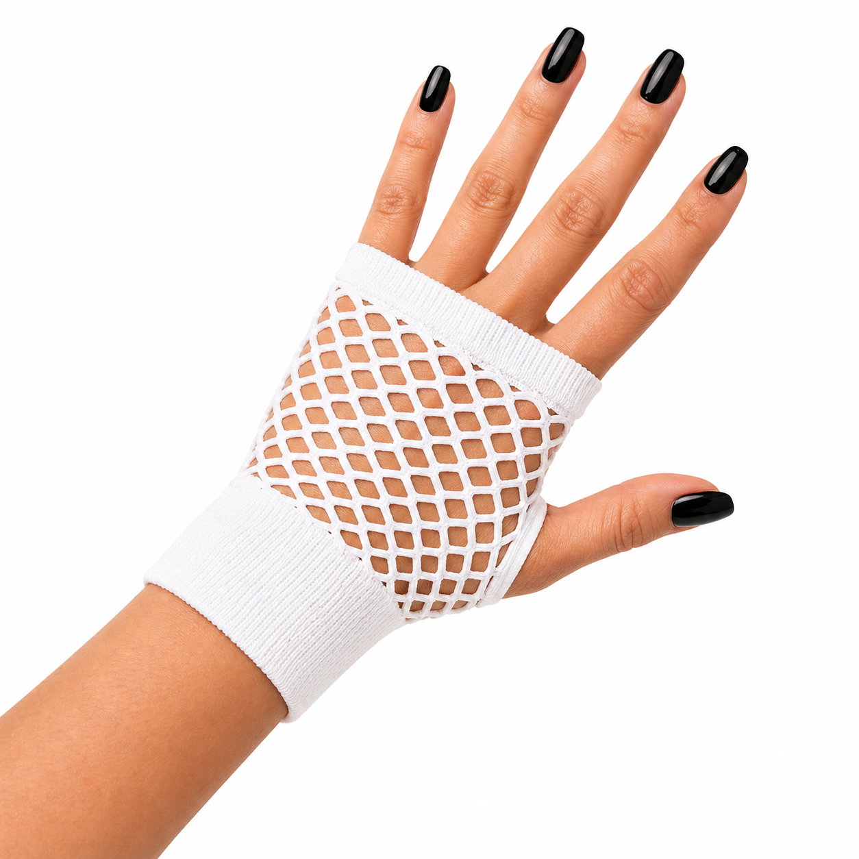 White Mesh Gloves