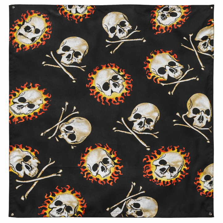 Bandana Flaming Skulls