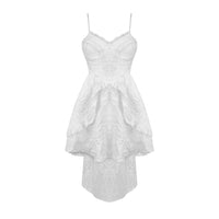 Jacquard Wedding High Low Dress 635