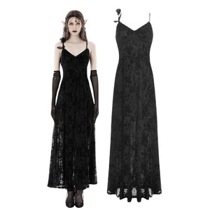 Gothic Rose Maxi Strap Dress 867