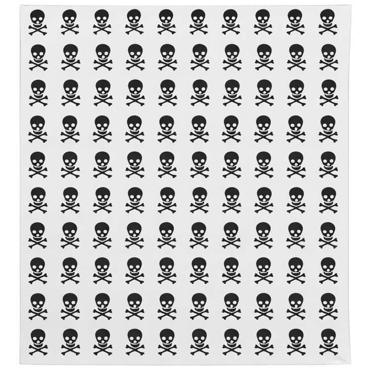 Bandana Black Skull & Bones