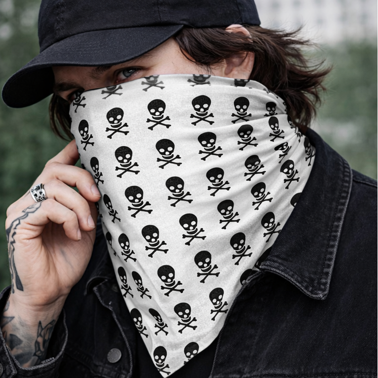 Bandana Black Skull & Bones