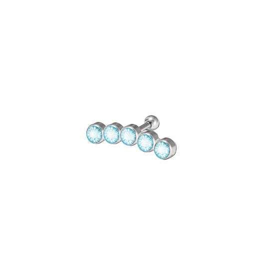 5 Jewel Helix Piercing
