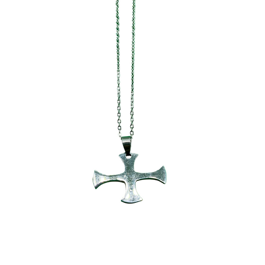Silver Maltese Cross Necklace