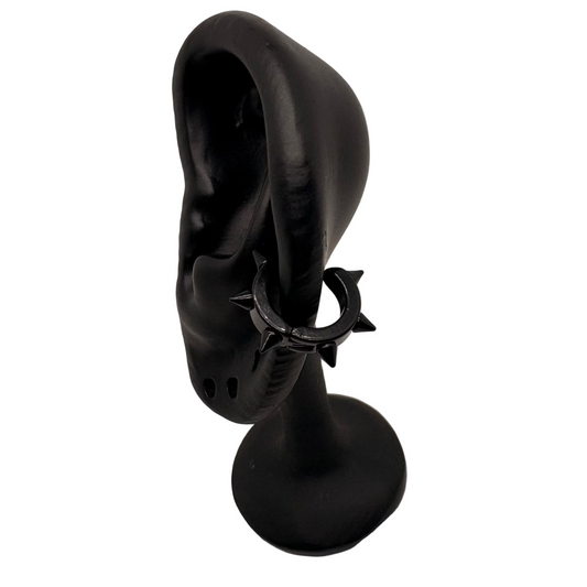 Spiked Black Earcuff
