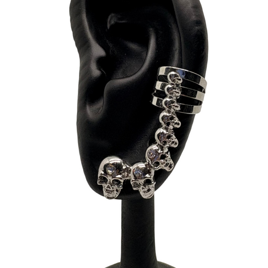 Skull Earcuff and Earing