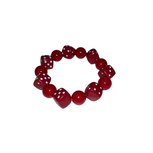 Red Dice & Ball Bracelet